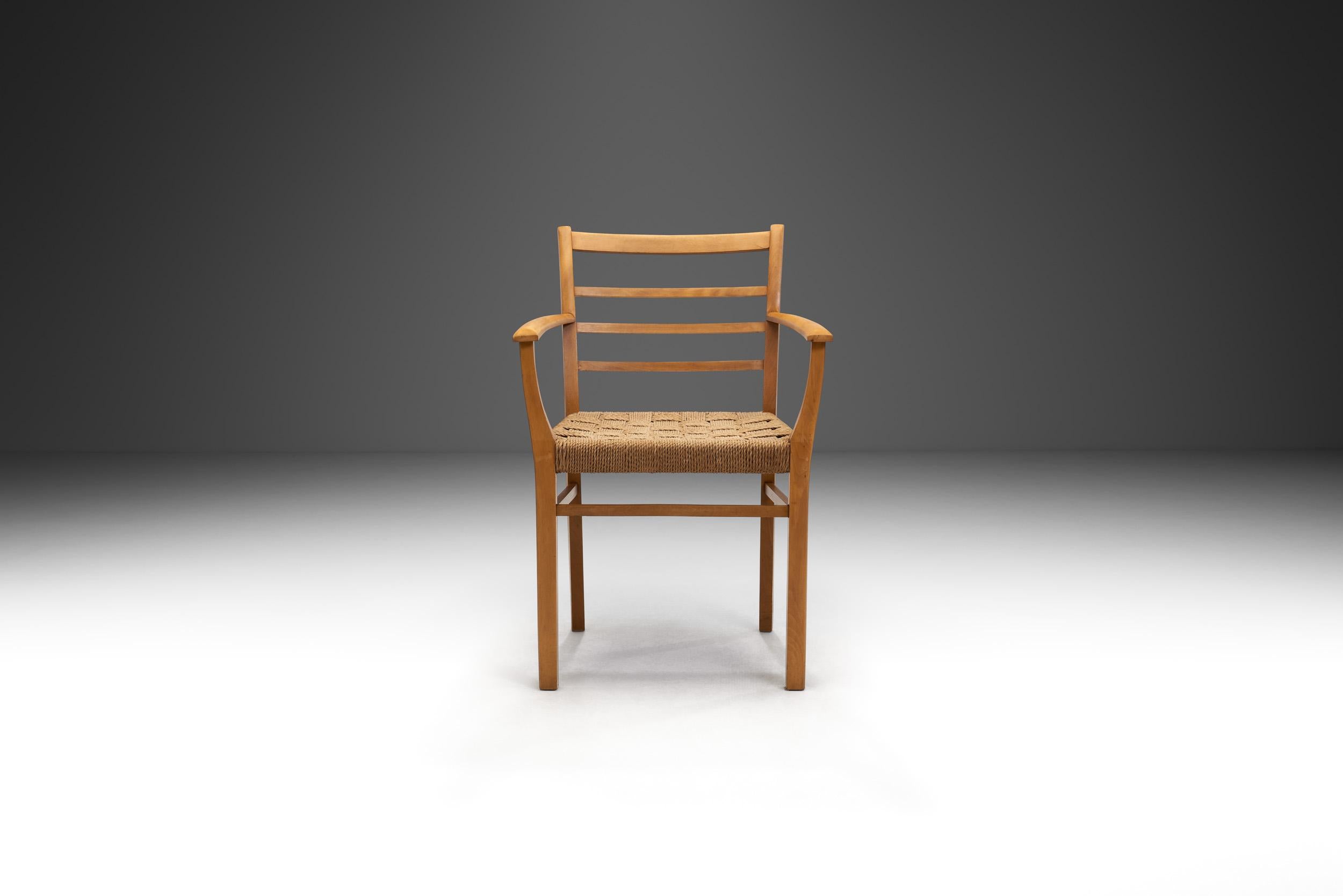Silla de ebanista danesa Papercord, Dinamarca Siglo XX Moderno de mediados de siglo en venta