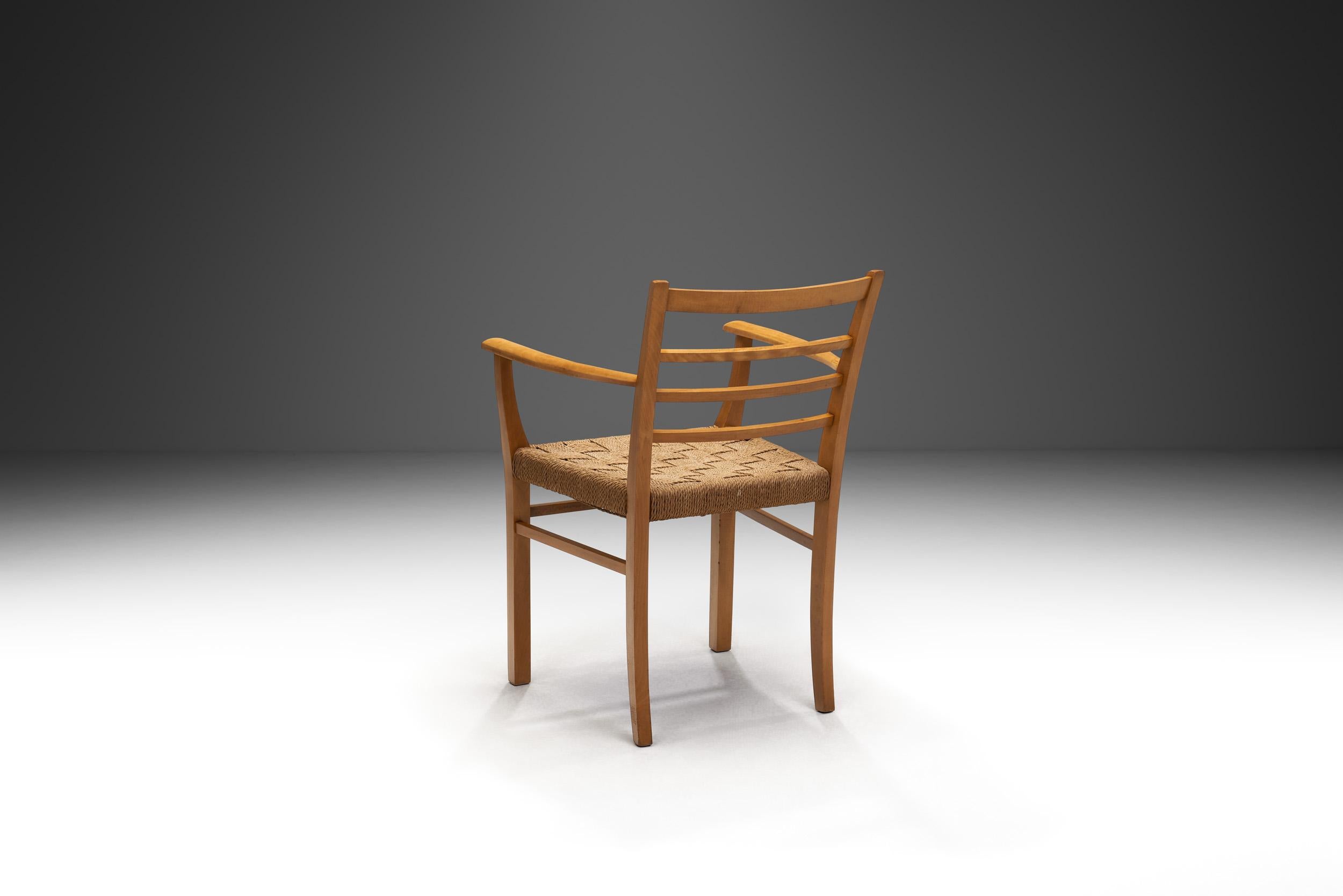 Silla de ebanista danesa Papercord, Dinamarca Siglo XX en Bueno estado para la venta en Utrecht, NL