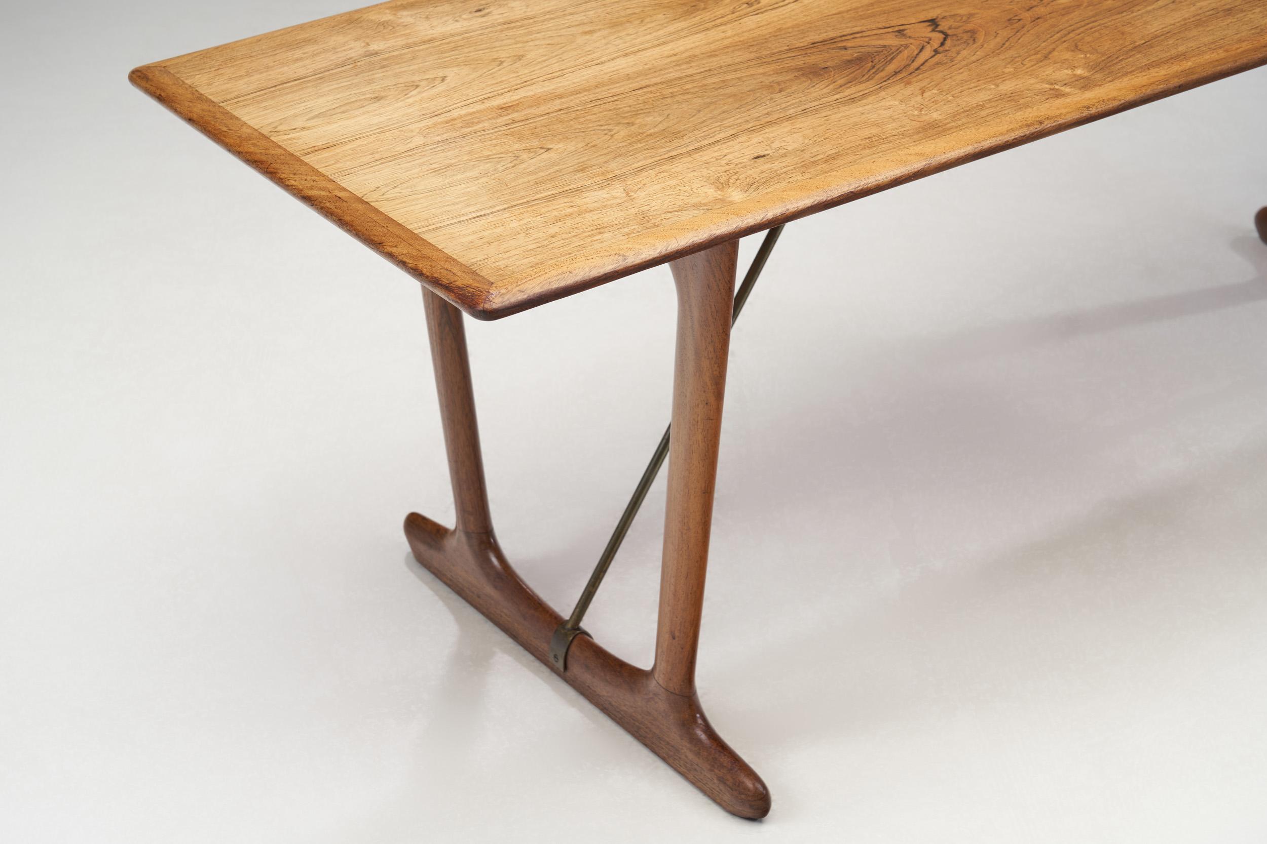 Danish Cabinetmaker Rectangular Exotic Wood Coffee Table, Denmark, 1960s For Sale 2