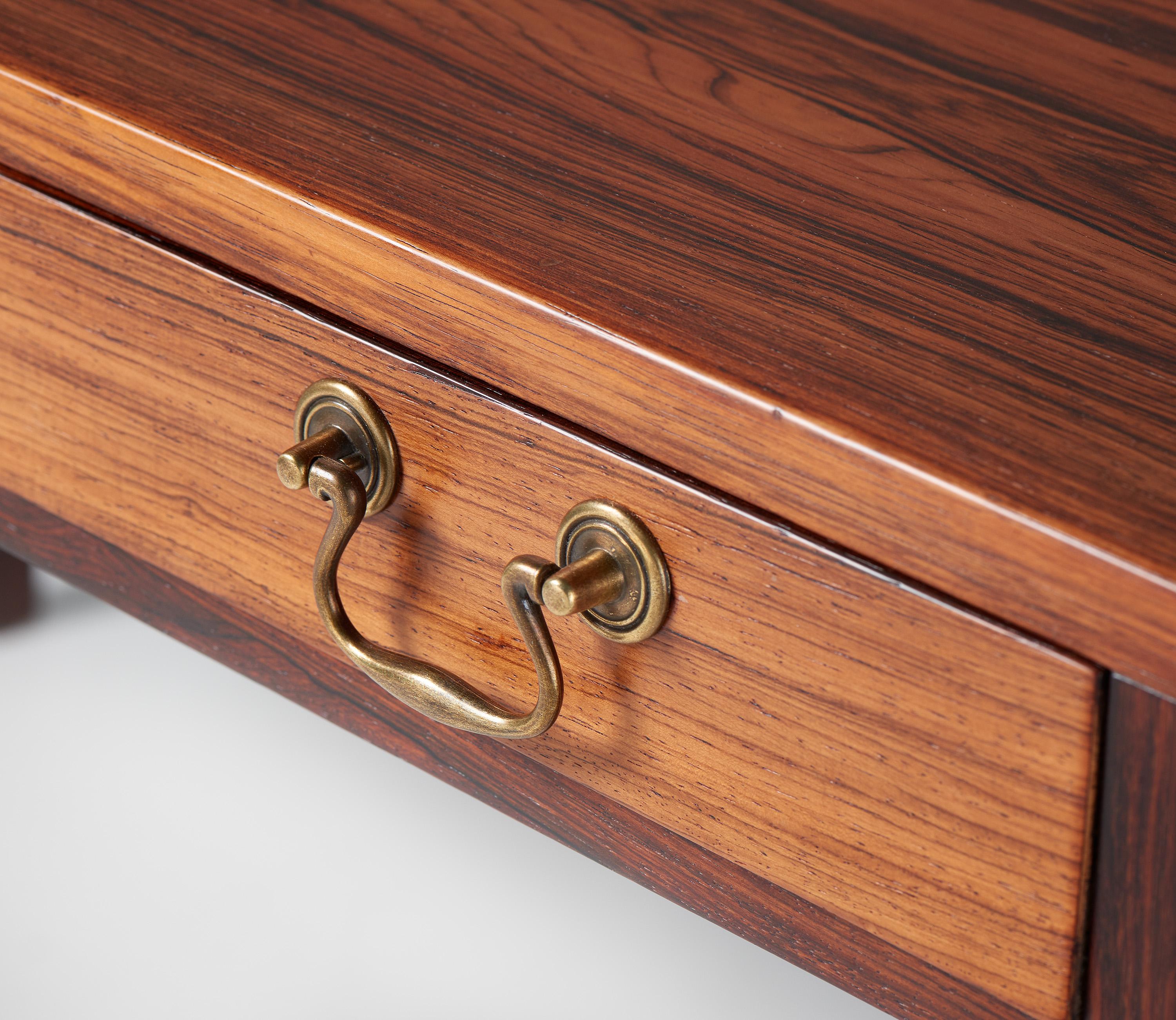 Danish Cabinetmaker Rosewood Desk, c1950s In Good Condition For Sale In London, GB