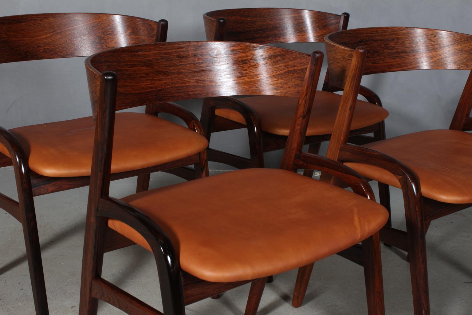 Scandinavian Modern Danish Cabinetmaker, Set of Four Chairs