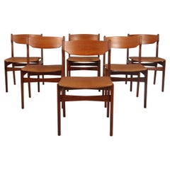Danish Cabinetmaker, Set of Six Chairs, teak, Denmark 1960s