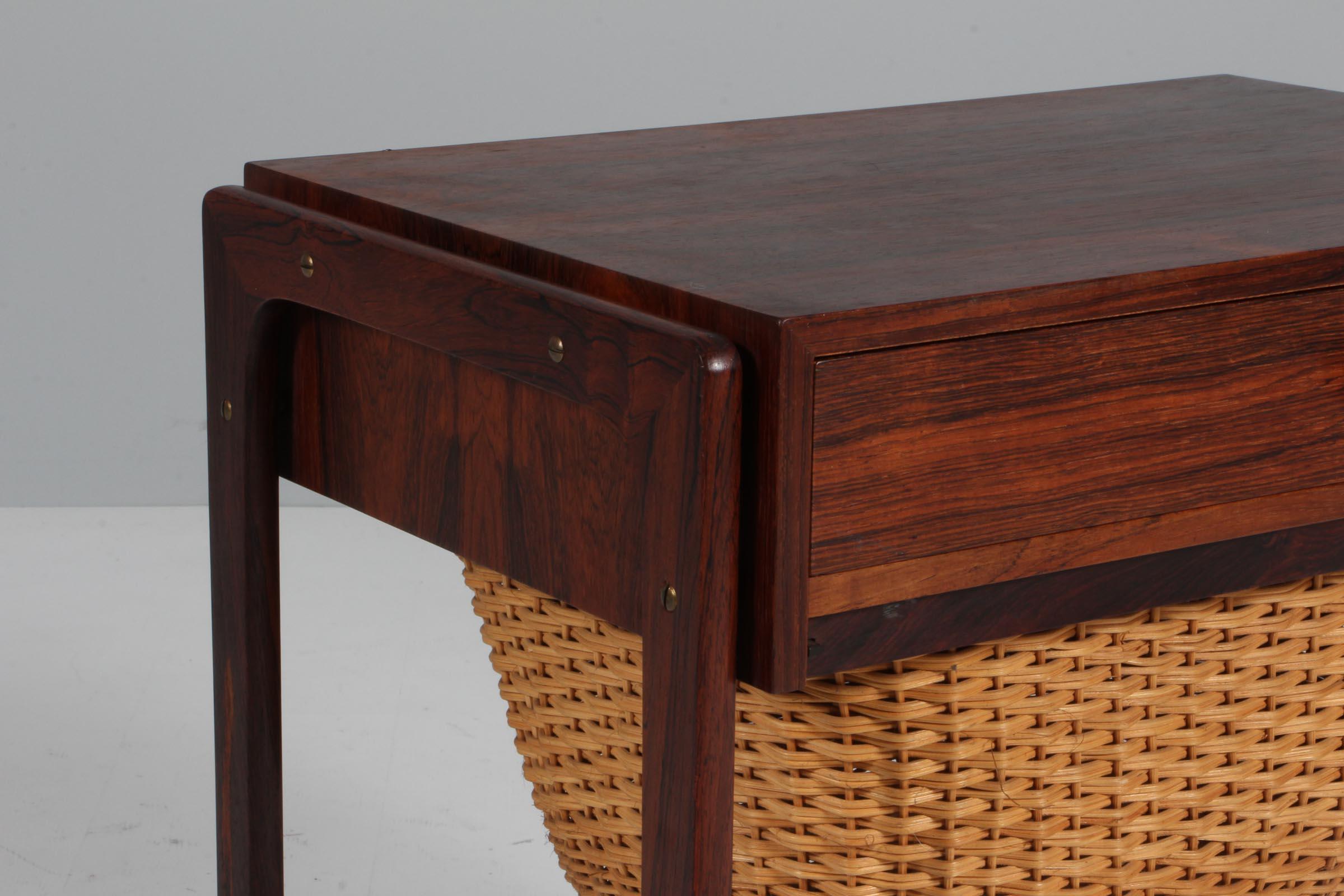 Mid-20th Century Danish Cabinetmaker, Sewing nest, Rosewood For Sale