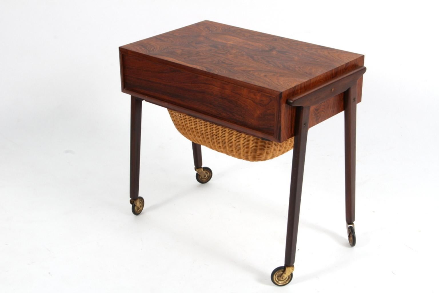 Danish Cabinetmaker, Sewing Table, Rosewood 2