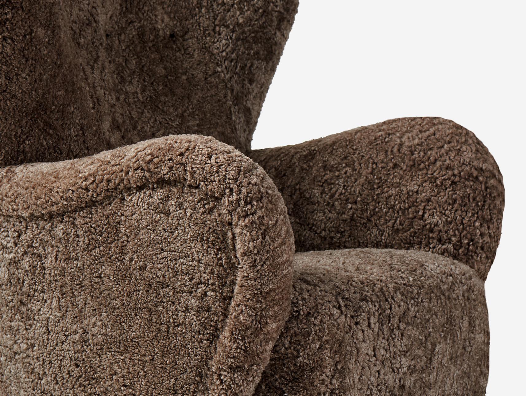 Danish Cabinetmaker Sheepskin Lounge Chair, c1940s 2