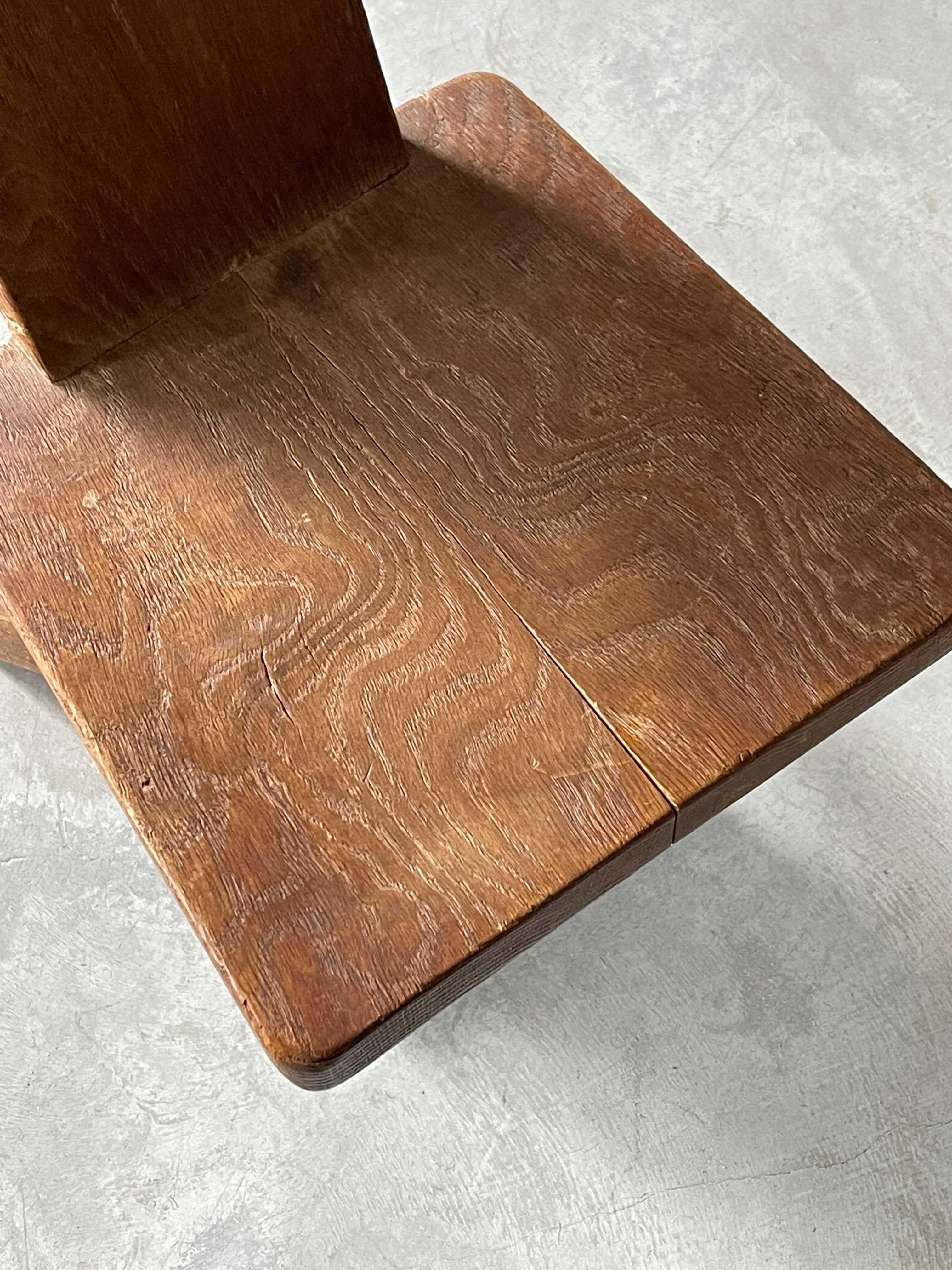 Scandinavian Modern Danish Cabinetmaker, Side Chairs, Carved Solid Oak, Denmark, 1930s