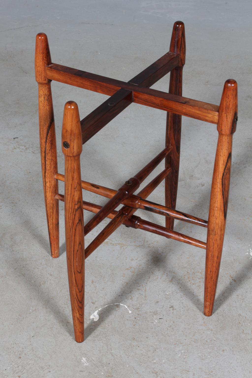 Danish Cabinetmaker, sidetable with Knabstrup bowl. Rosewood. 3