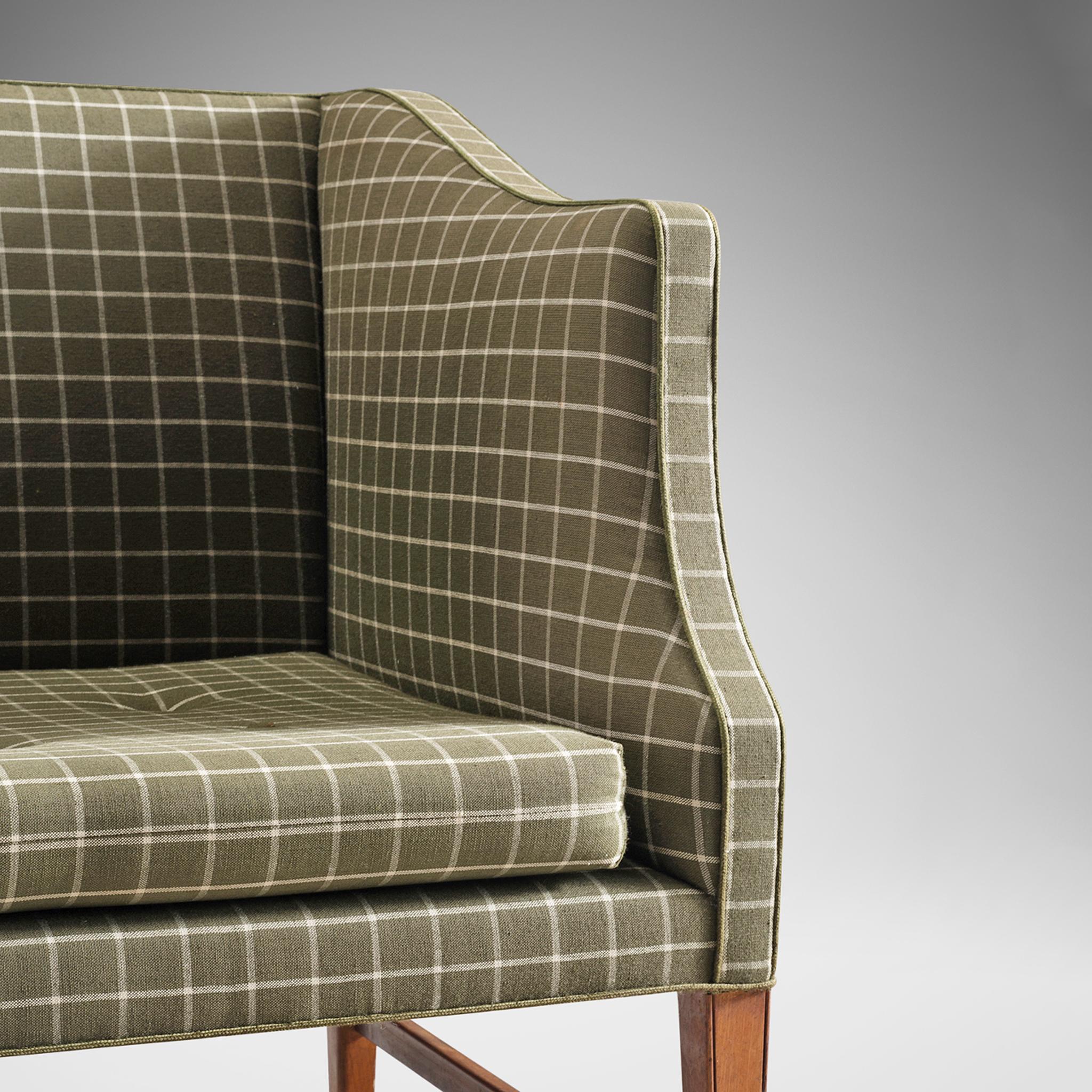 Danish Cabinetmaker Sofa in Teak and Olive-Green Upholstery 2
