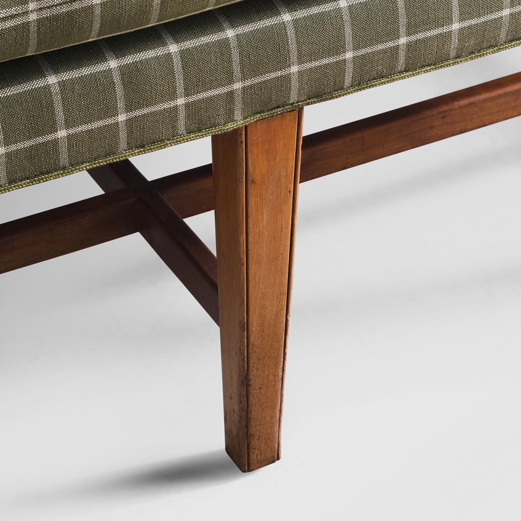 Danish Cabinetmaker Sofa in Teak and Olive-Green Upholstery 3