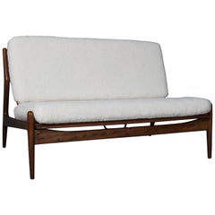 Danish Cabinetmaker, Sofa Lambswool, 1950s