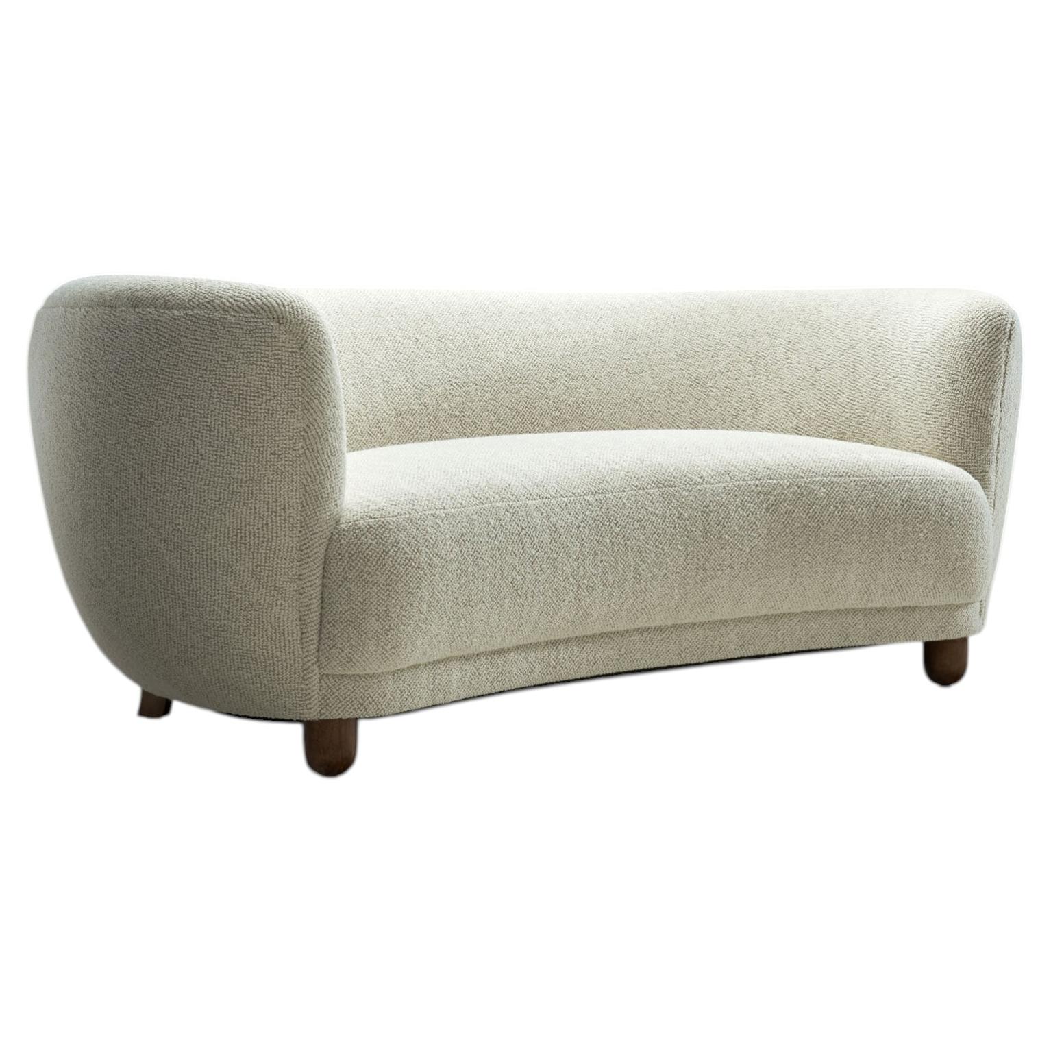 Danish Cabinetmaker Three-Seater "Banana" Sofa, Denmark 1940s