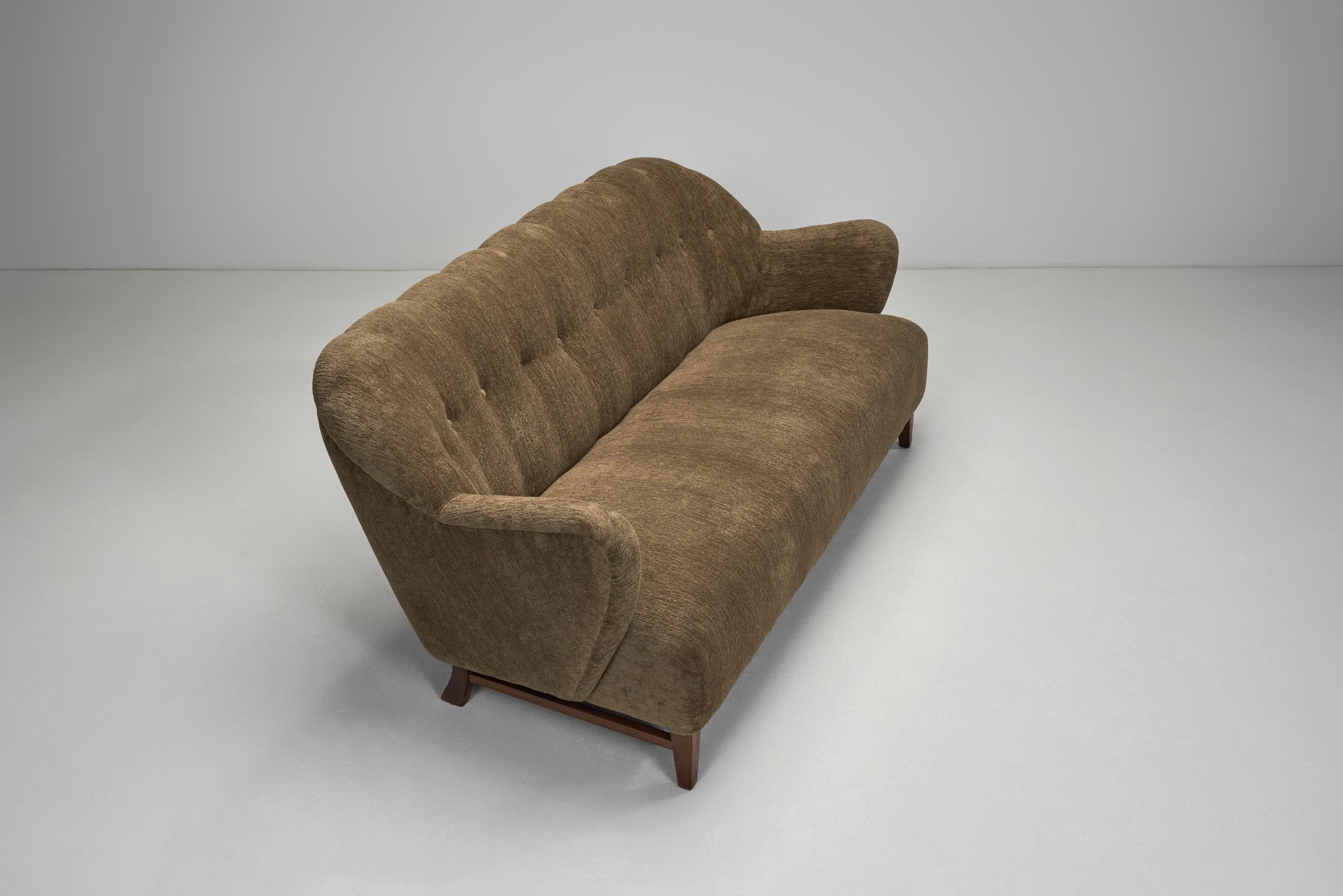 Dänisches Tischler-Polstersofa, Dänemark Mitte des 20. Jahrhunderts im Angebot 2