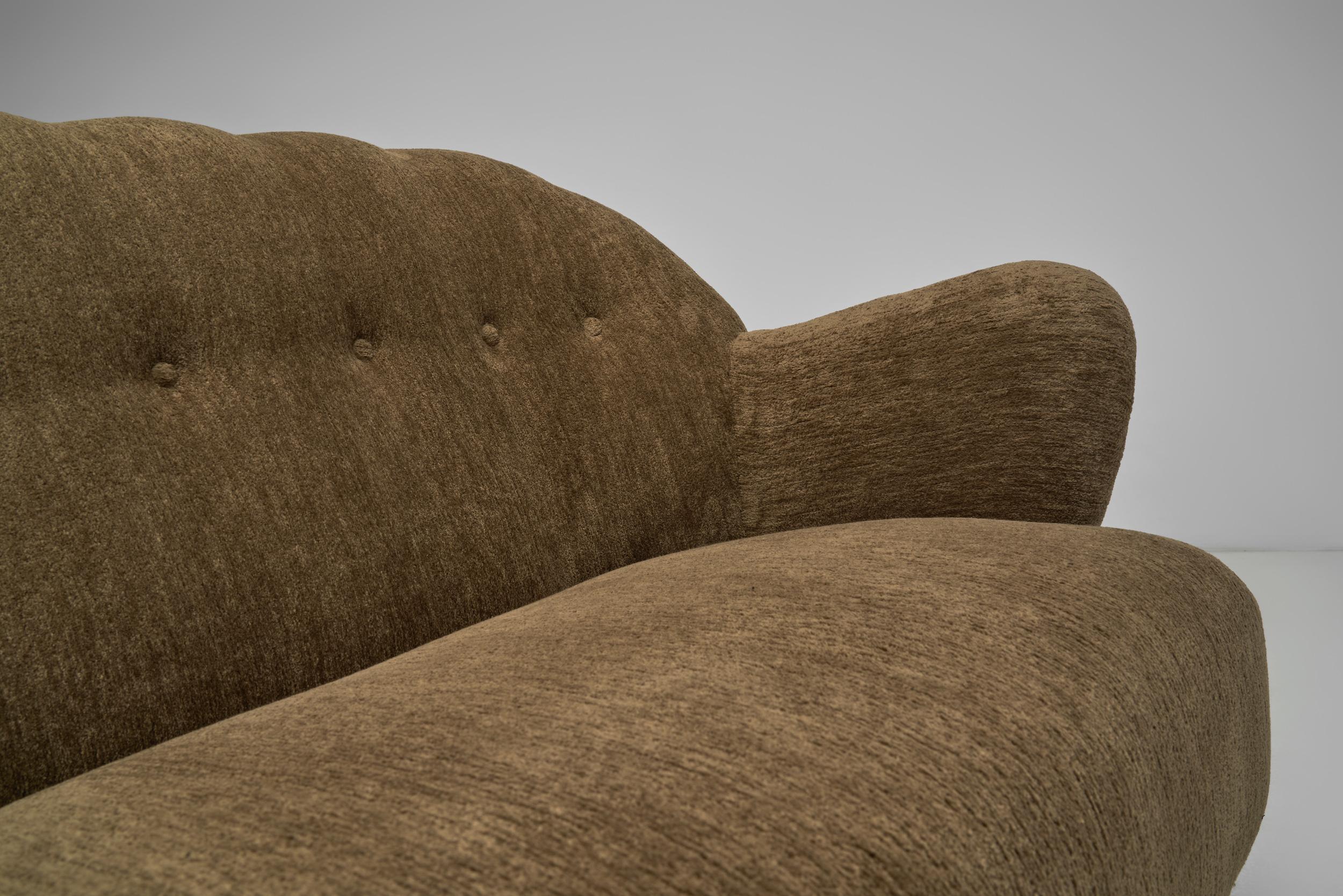 Dänisches Tischler-Polstersofa, Dänemark Mitte des 20. Jahrhunderts im Angebot 3