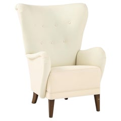 Danish Cabinetmaker Wing Back Lounge Chair, Denmark, 1940’s