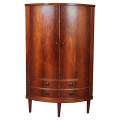 Vintage Danish Cabinetmaker, Corner Cupboard, Rosewood