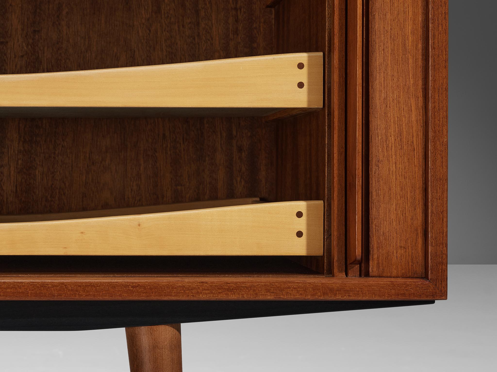 Danish Cabinets with Tambour Doors in Teak  For Sale 2