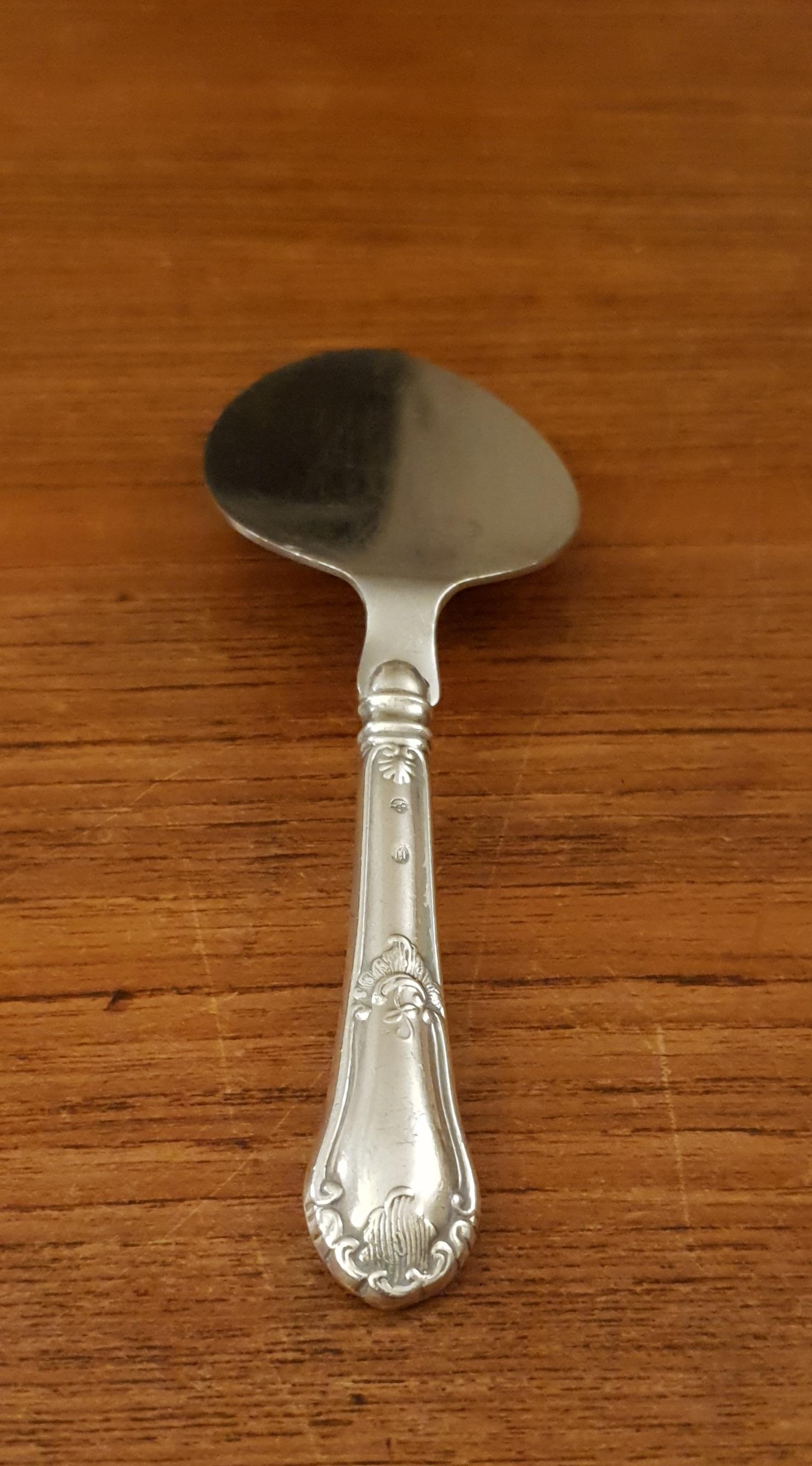 20th Century Danish cake server silver and steel Rosenholm For Sale