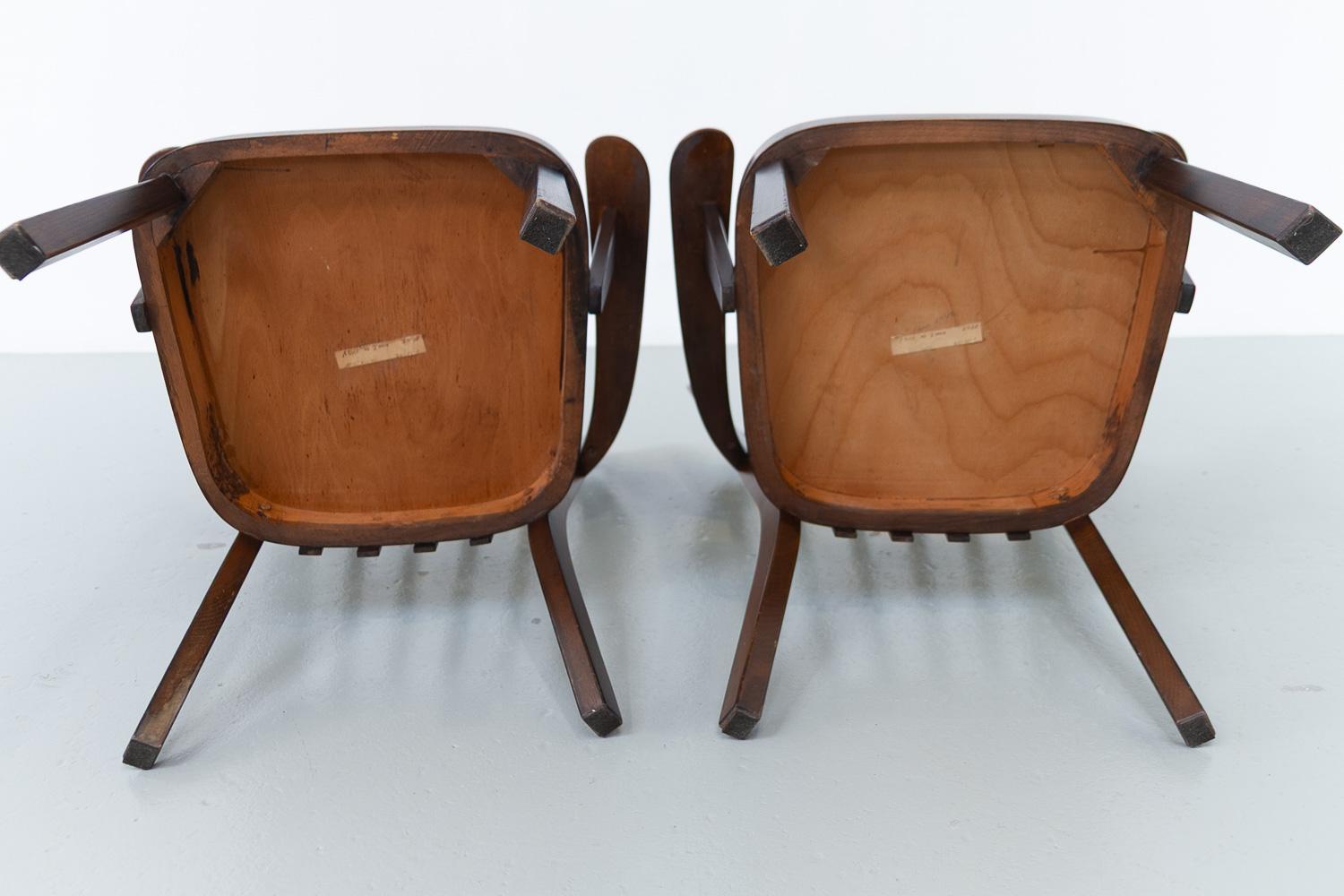 Sillones canadienses daneses de Fritz Hansen, década de 1940. Juego de 2. en venta 3