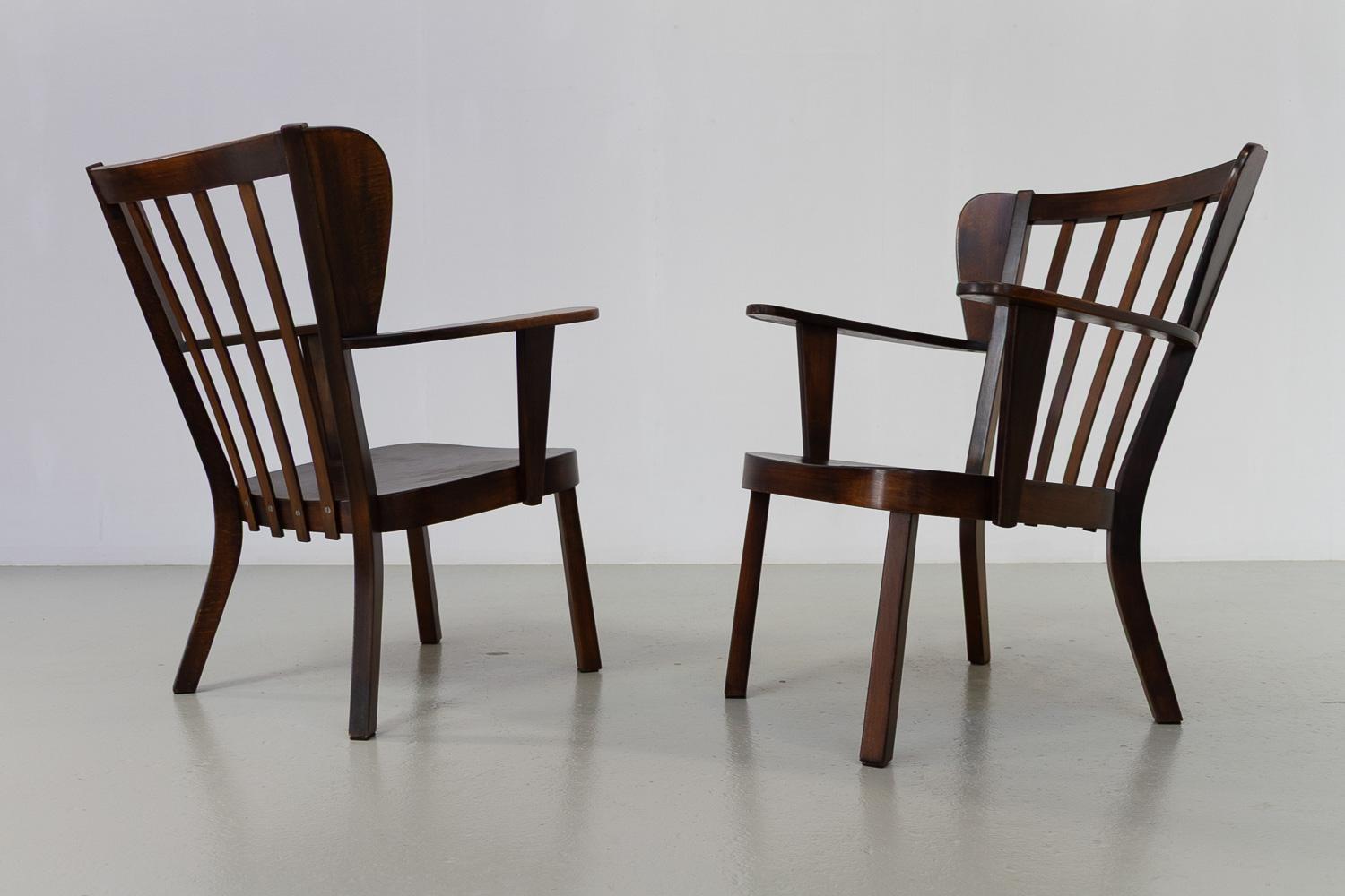 Sillones canadienses daneses de Fritz Hansen, década de 1940. Juego de 2. en venta 8