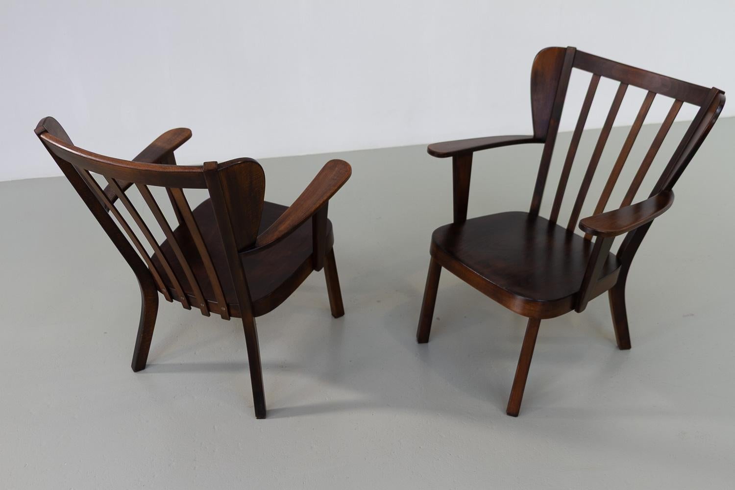 Sillones canadienses daneses de Fritz Hansen, década de 1940. Juego de 2. en venta 9
