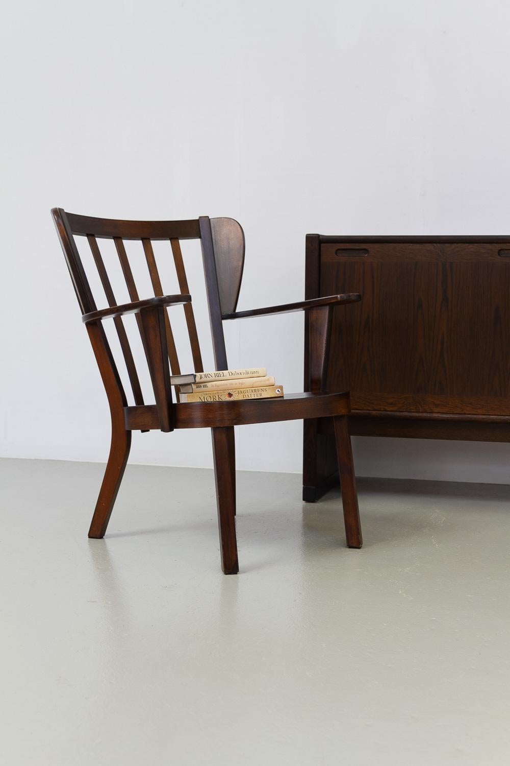 Sillones canadienses daneses de Fritz Hansen, década de 1940. Juego de 2. en venta 11
