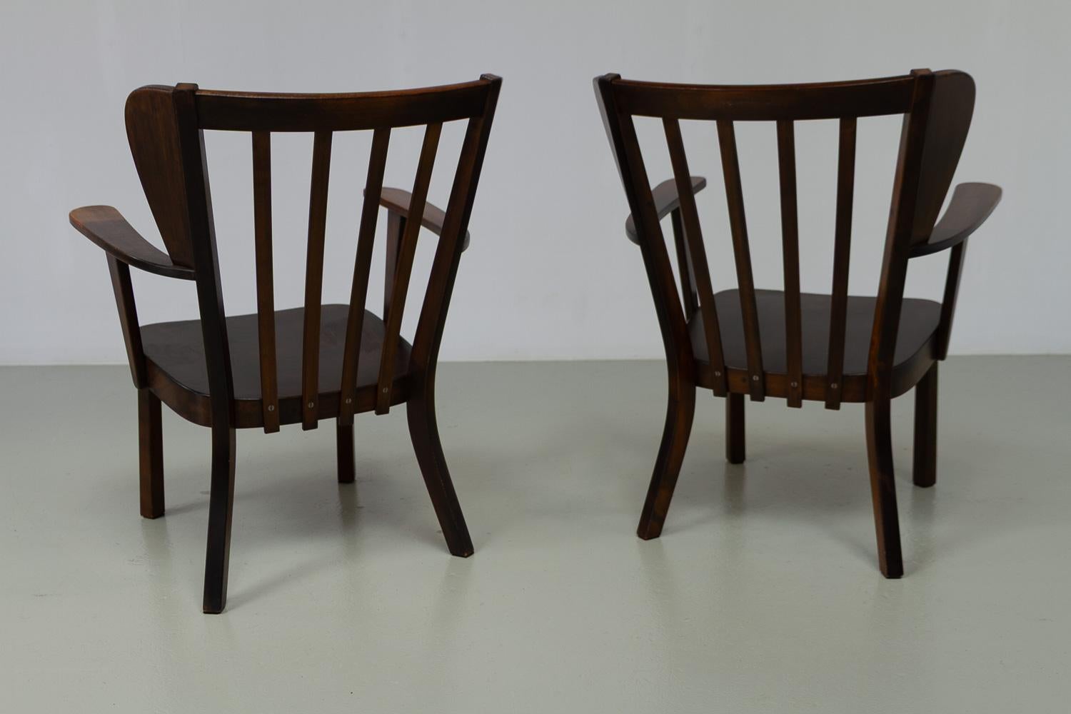 Sillones canadienses daneses de Fritz Hansen, década de 1940. Juego de 2. en venta 1