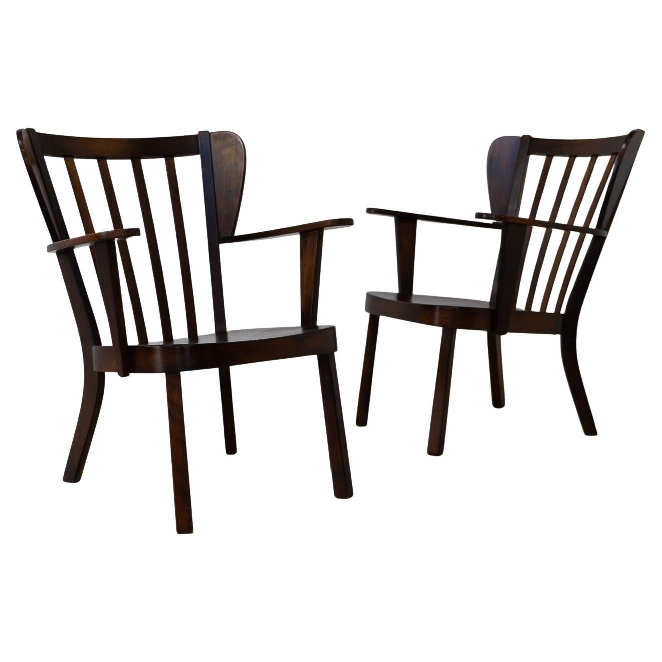 Danish Canada Armchairs by Fritz Hansen, 1940s. Set of 2.