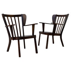 Danish Canada Armchairs by Fritz Hansen, 1940s. Set of 2.