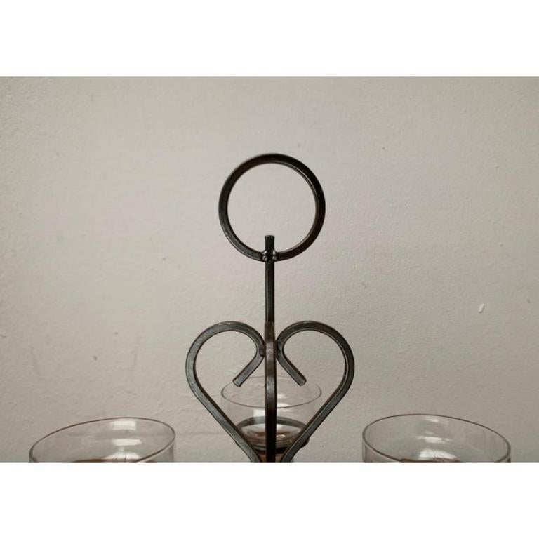Candelabro danés de metal y cristal, años 60 en Excelente estado para la venta en Hamburg, DE