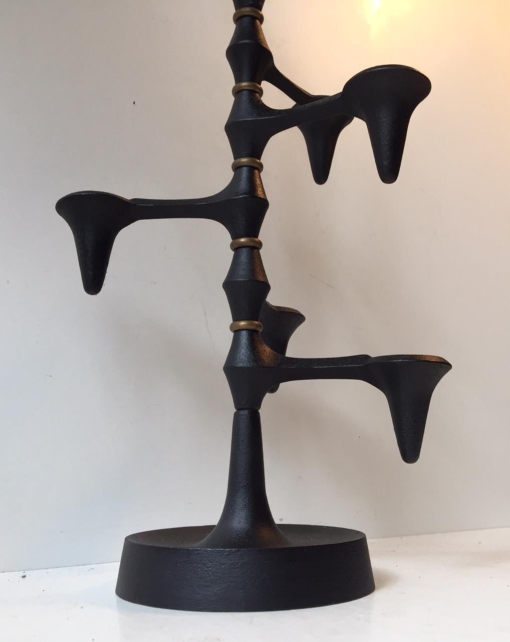 Danish Candleholder with Rotating Joints by Jens Harald Quistgaard, 1960s In Good Condition In Esbjerg, DK