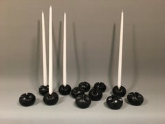 Danish Candlesticks Holder in Solid Cast Iron for Illum