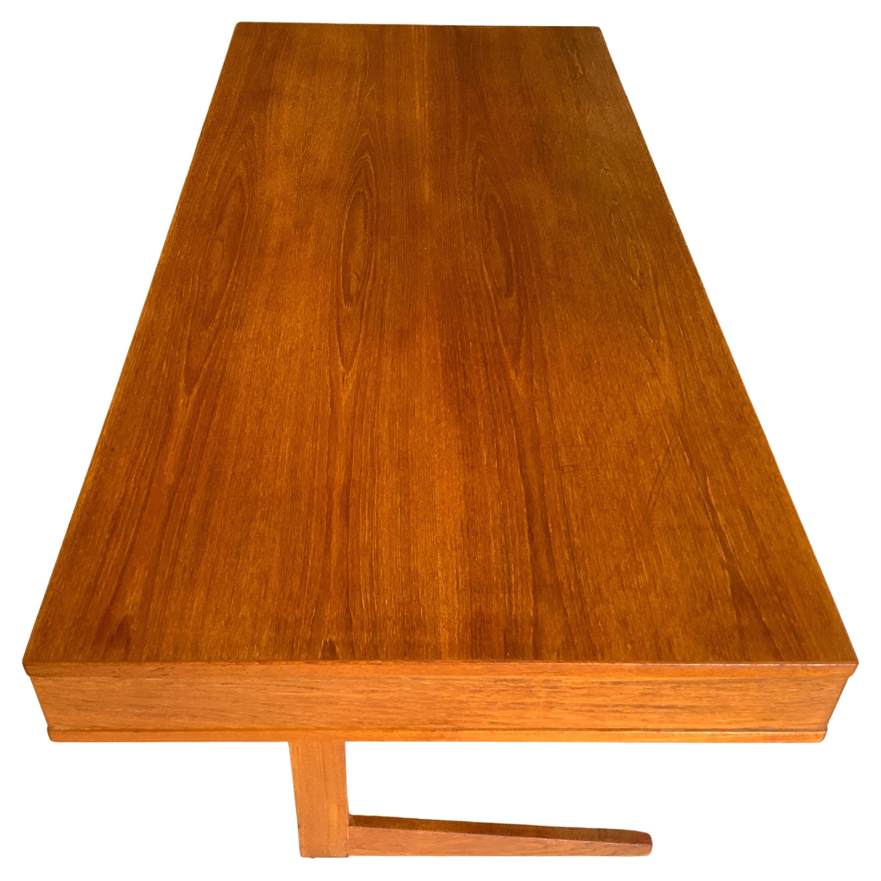 Mid-Century Modern Danish Cantilever Floating Desk by Georg Petersens   For Sale