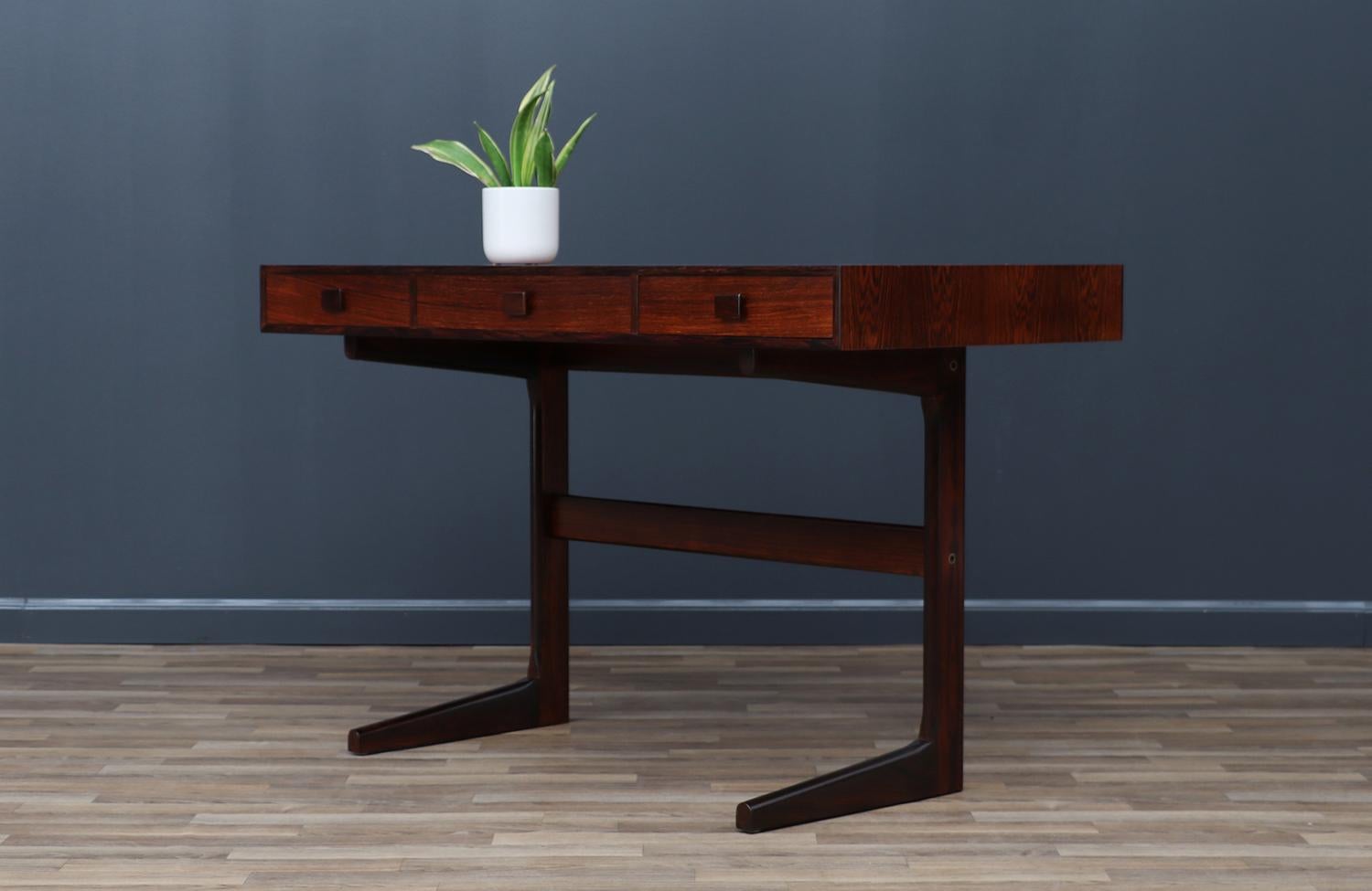 Mid-Century Modern Expertly Restored - Danish Cantilever Floating Rosewood Desk by Georg Petersens  For Sale