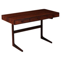 Vintage Expertly Restored - Danish Cantilever Floating Rosewood Desk by Georg Petersens 