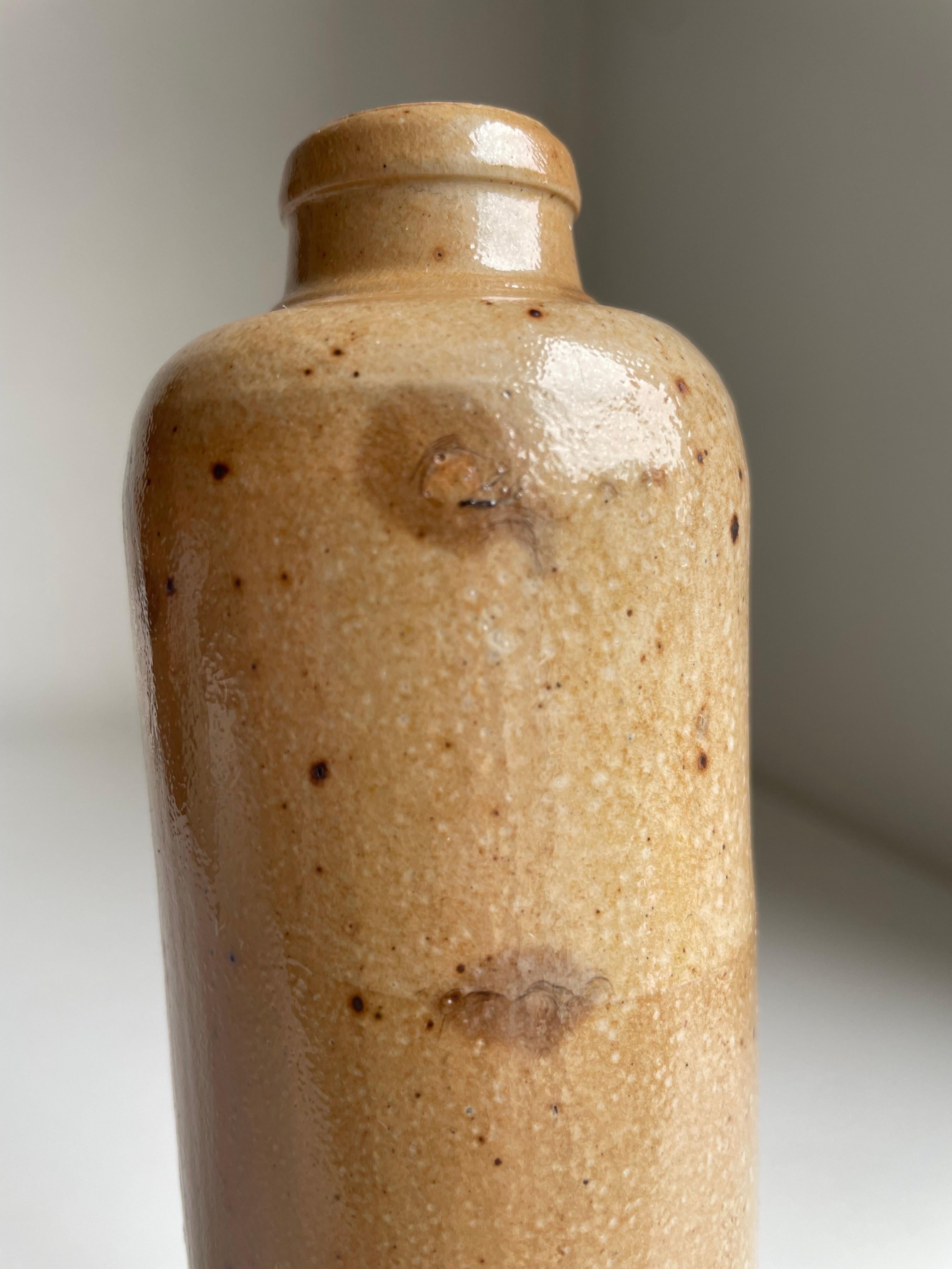 Glazed 1950s Slender Bottle Vase, Denmark For Sale 2