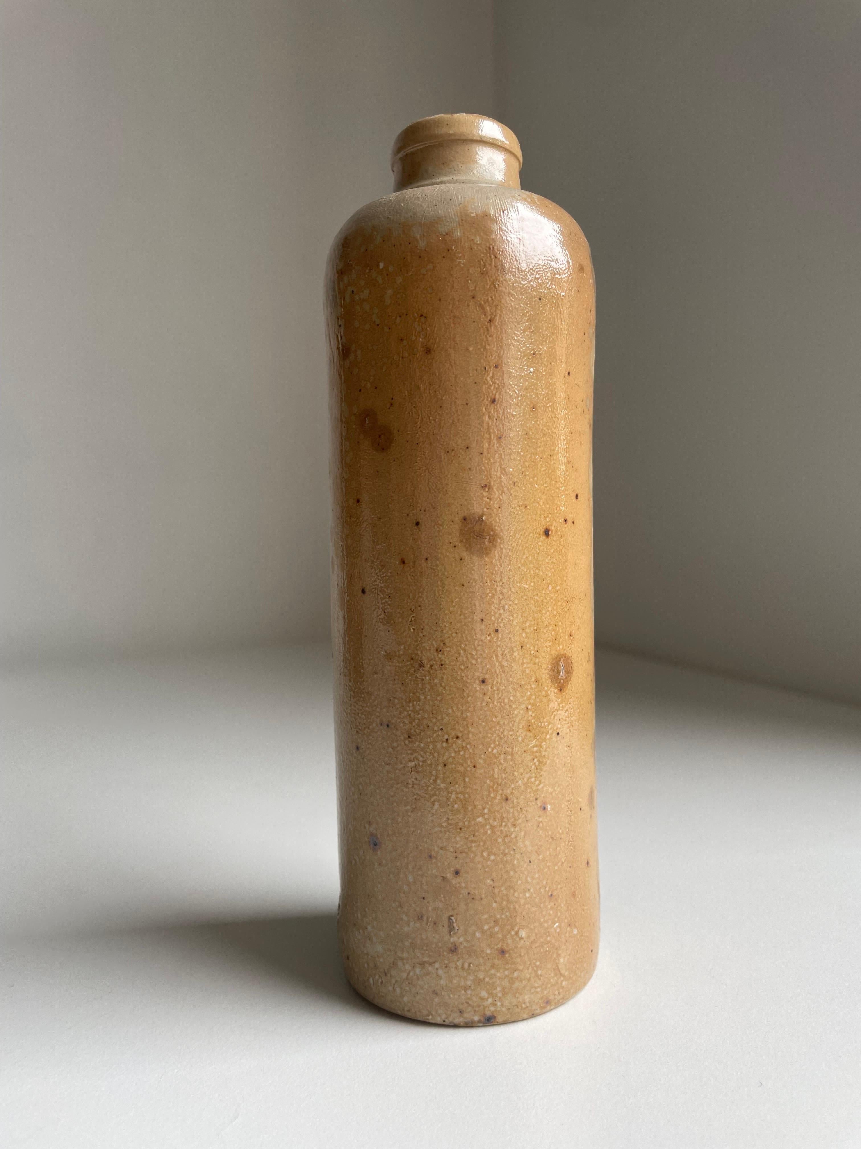 Glazed 1950s Slender Bottle Vase, Denmark For Sale 1