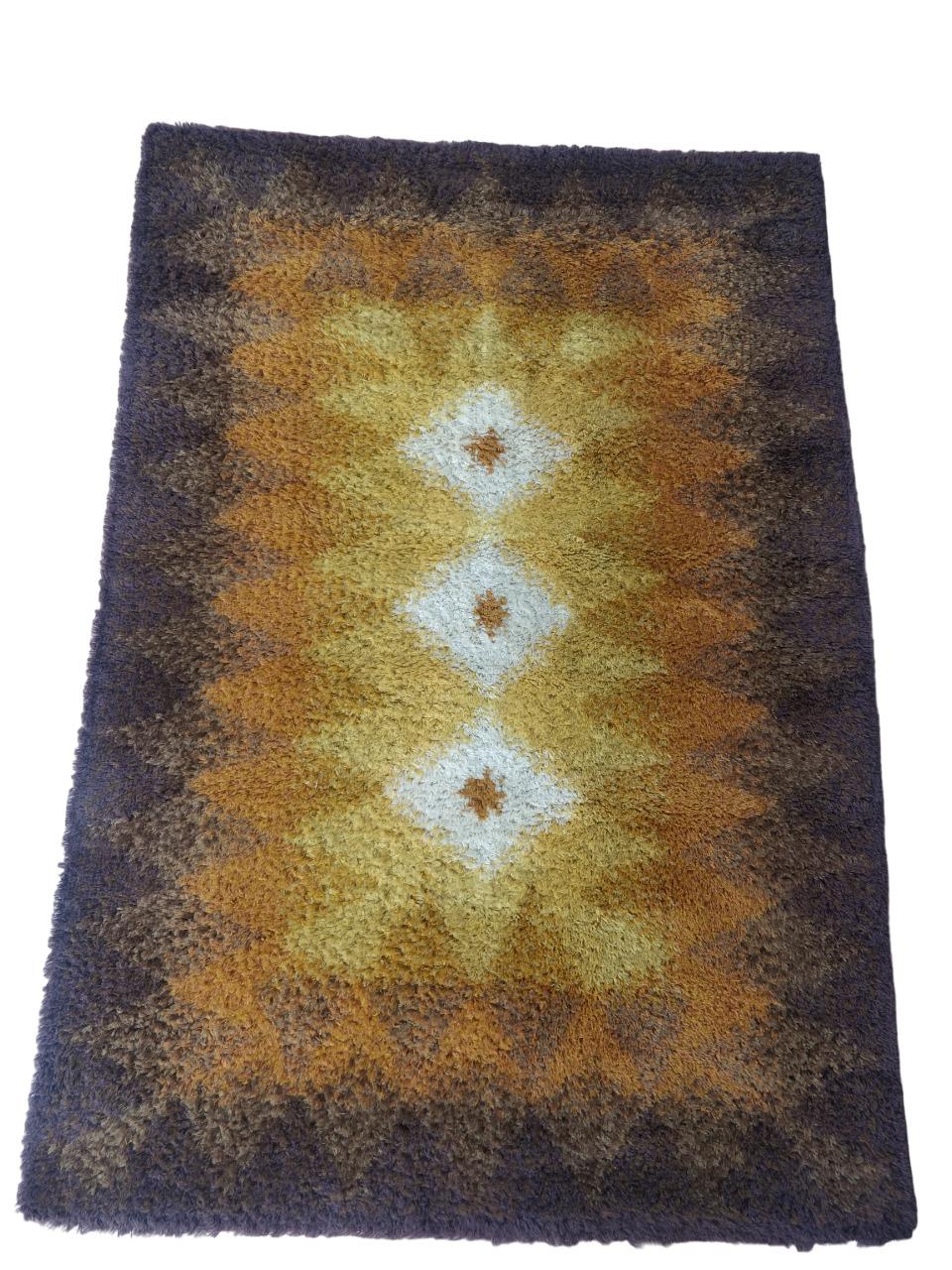 Dänischer Teppich aus Wolle, 220 x 150 Ege Rya, 1960er Jahre im Angebot 3
