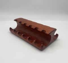 Danish Carved Siam Teak Pipe Rest, Denmark 1960's