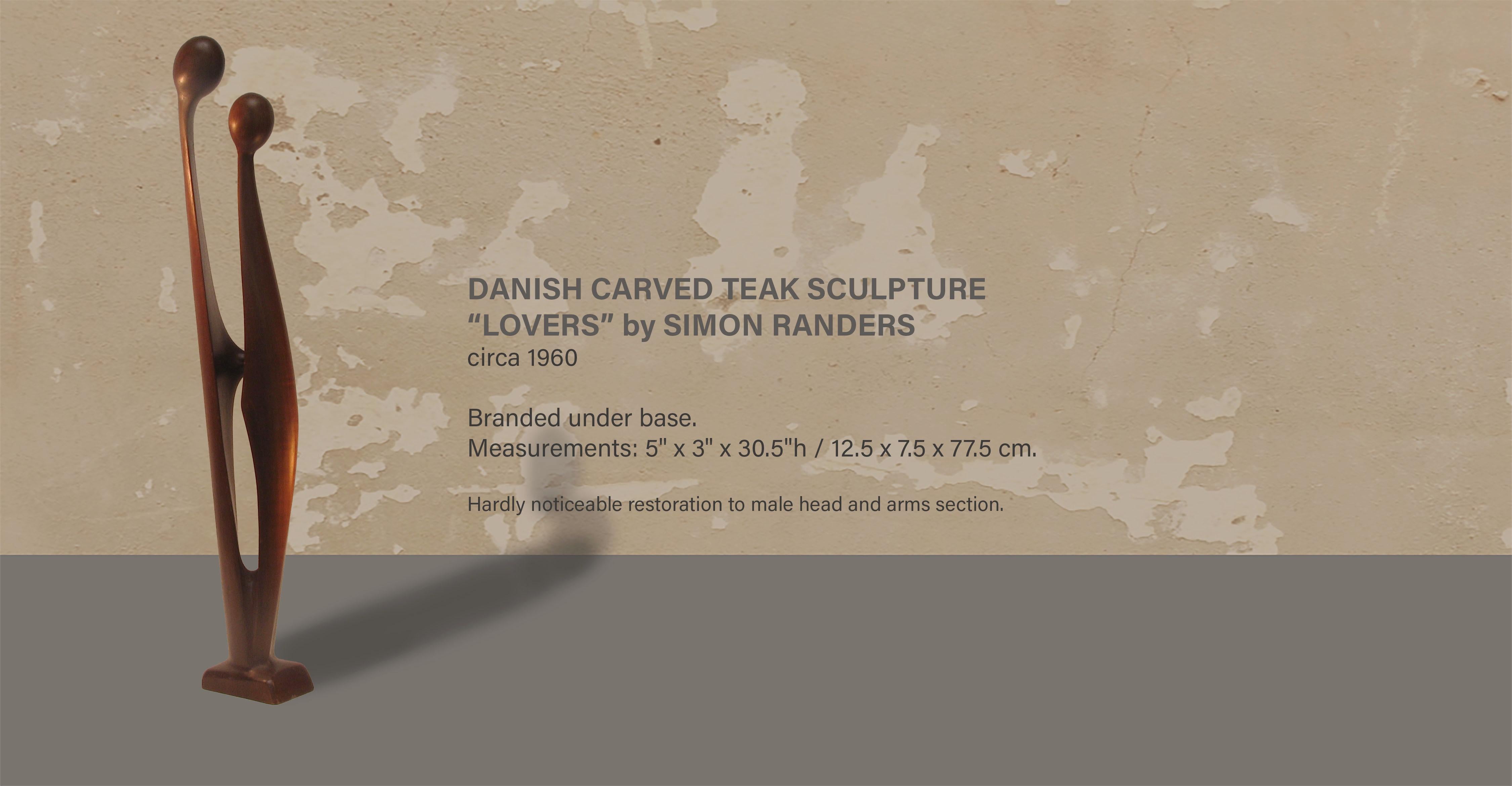 SCULTURA DANESE IN TEAK INTAGLIATO

