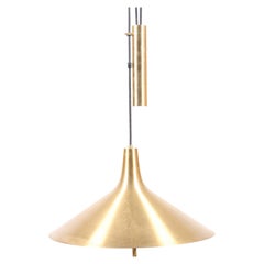 Lampada da soffitto danese in ottone