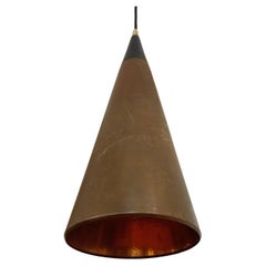 Antique danish ceiling lamp in copper, 60s