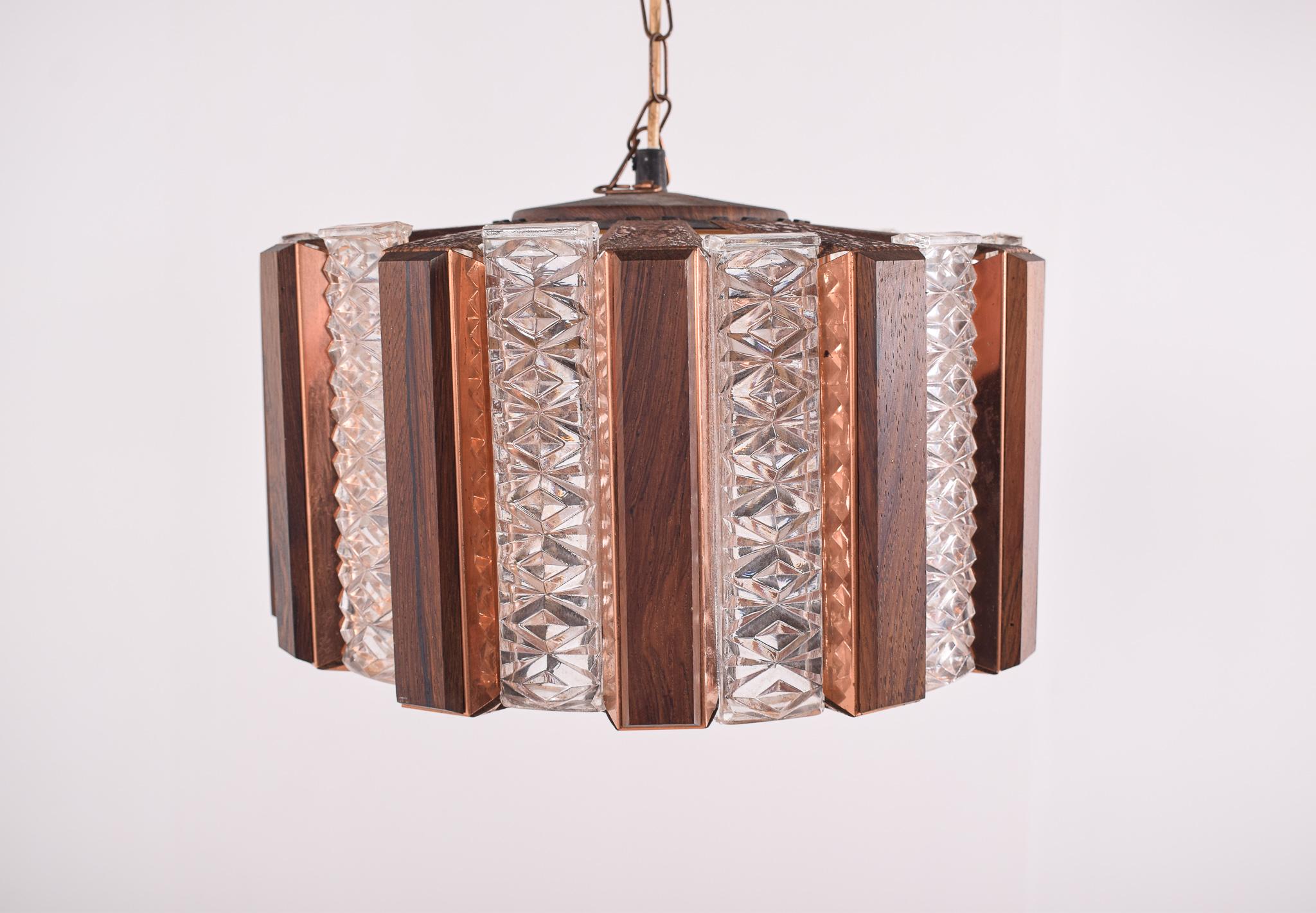 Mid-Century Modern Danish Ceiling Pendant by Werner Schou for Coronell Elektro, 1960s For Sale