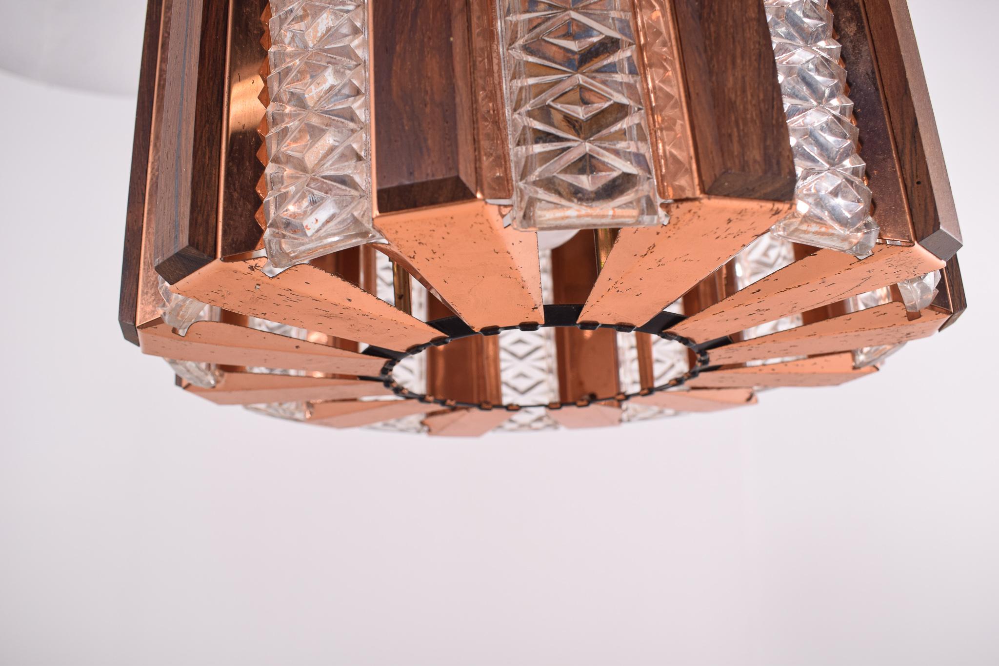 Danish Ceiling Pendant by Werner Schou for Coronell Elektro, 1960s In Good Condition For Sale In Lisboa, Lisboa