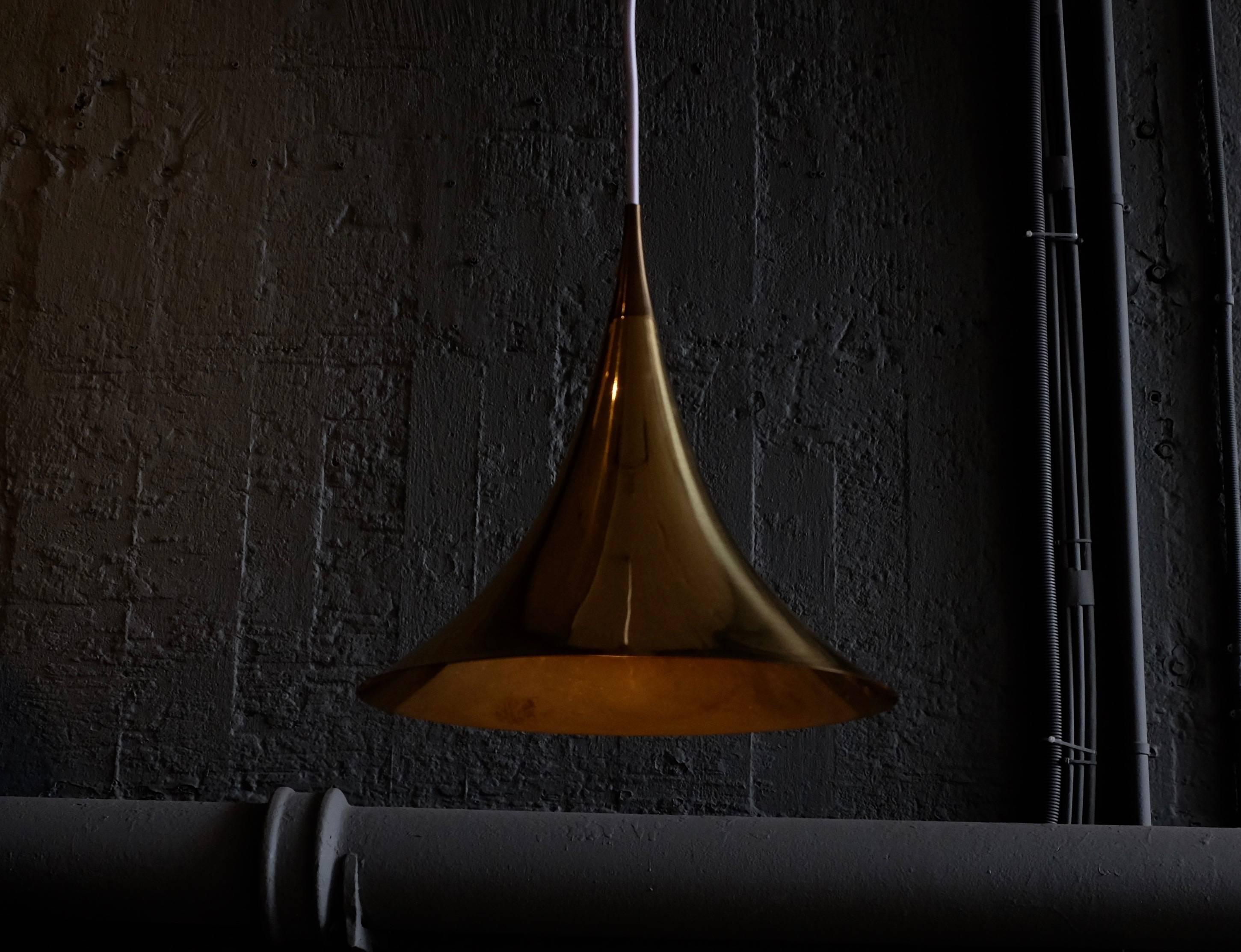 Scandinavian Modern Danish Ceiling Pendant in Brass, 1960s