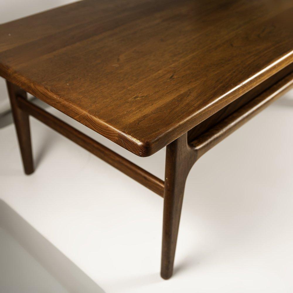 Mid-20th Century Danish Center Table in Teak signed by Niels Bach, 1960s For Sale