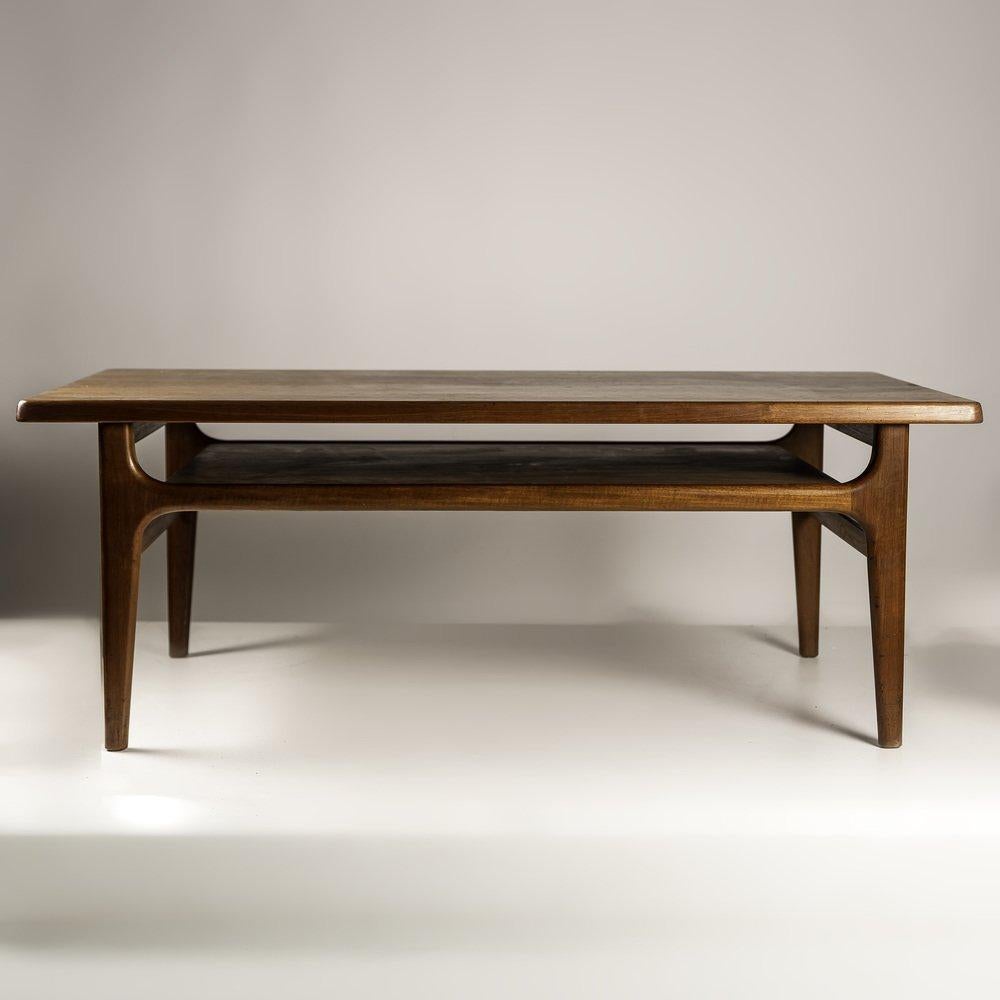 Danish Center Table in Teak signed by Niels Bach, 1960s For Sale 2