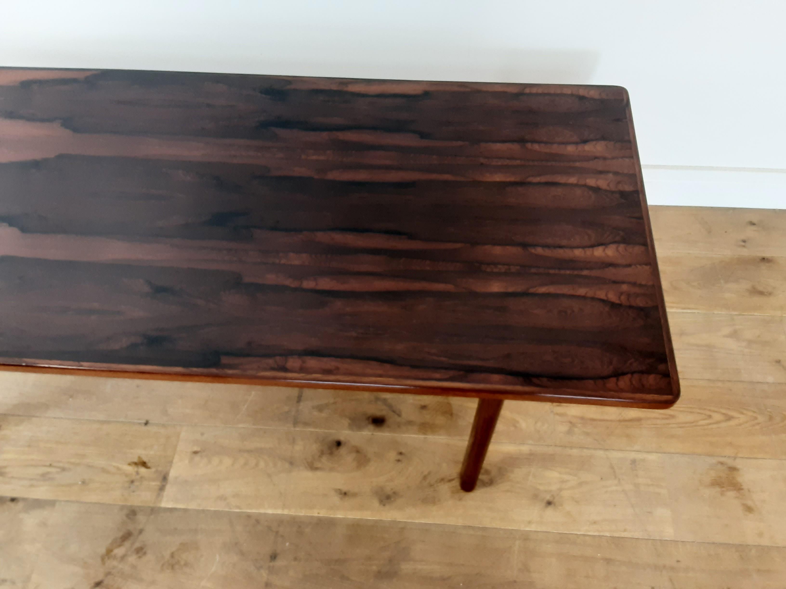 Danish Mid Century Rosewood Sofa Table In Good Condition For Sale In London, GB