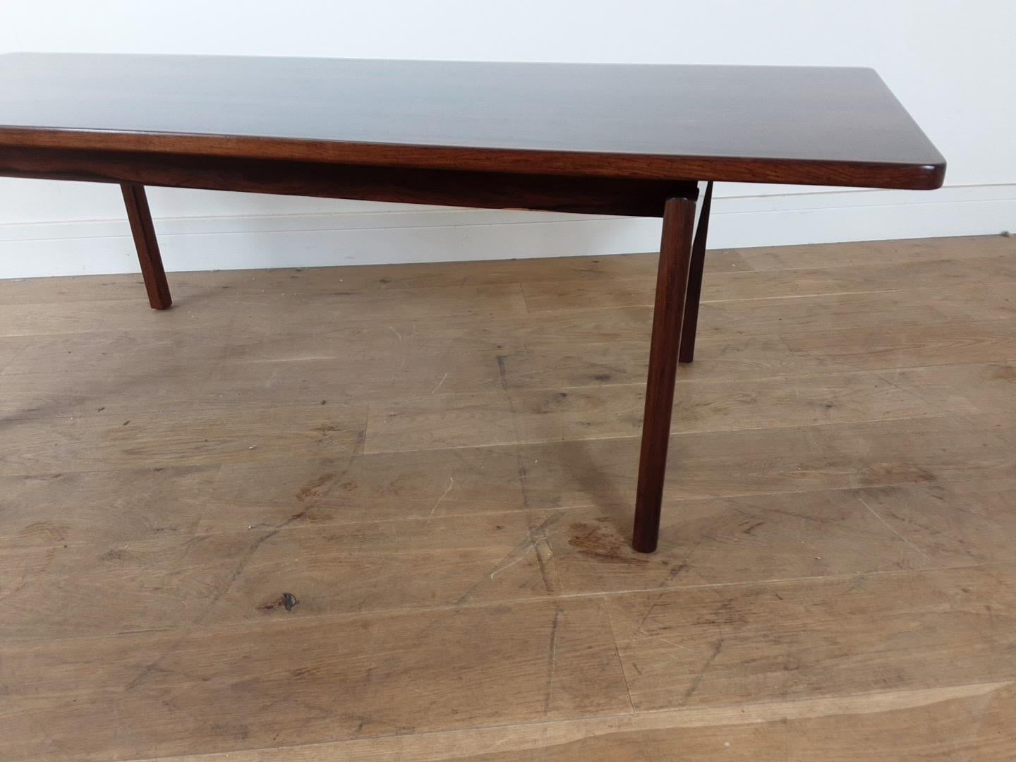 Danish Mid Century Rosewood Sofa Table For Sale 3