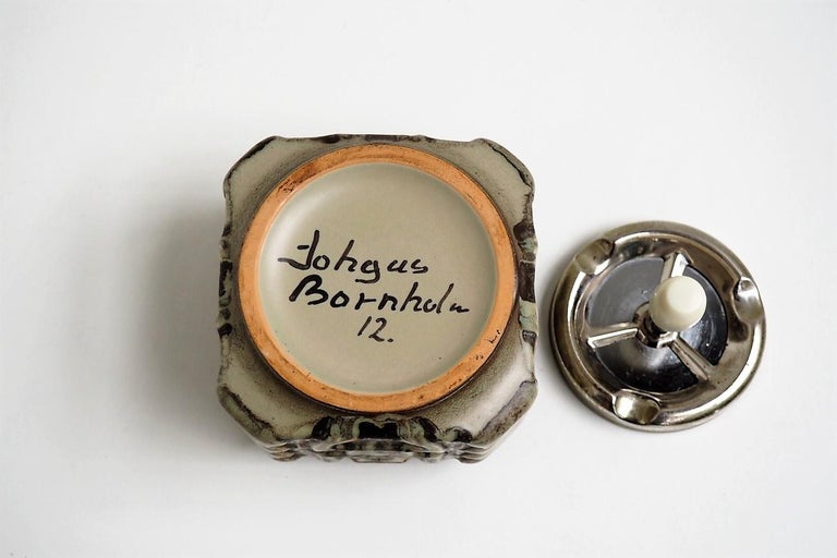 Danish Ceramic Ashtray from Johgus Bornholm Midcentury Design from the