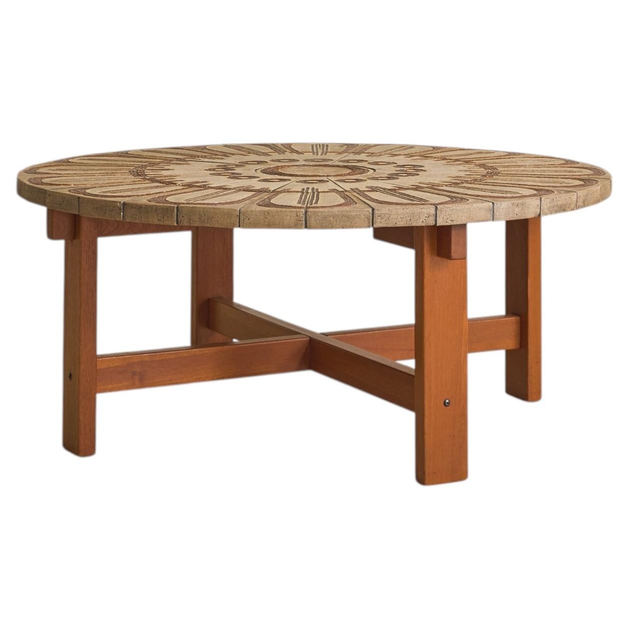 Danish Ceramic Coffee Table by Ox Art for Trioh Møbelfabrik, 1970s